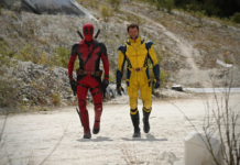 Upcoming Movies: Deadpool & Wolverine (Deadpool 3) Ryan Reynolds as Deadpool and Hugh Jackman as Wolverine walking in their super suits on the set of Deadpool & Wolverine.