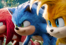 Sonic the Hedgehog 3 Knuckles, Sonic, and Tails (left to right) preparing to run at an enemy in Sonic the Hedgehog 3.