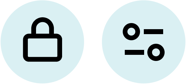 padlock and tune icon